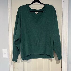 a new day Deep Teal V-Neck Sweater